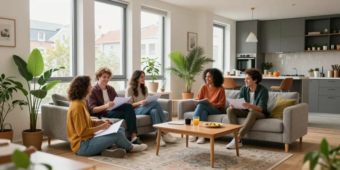 Gemütliche Monteurwohnung Hannover mit modernen Möbeln, ideal für Gruppenaufenthalte.