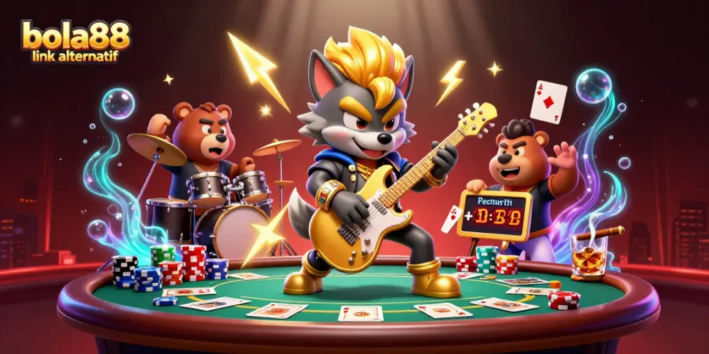 Experience thrilling gaming action with bola88 link alternatif in a vibrant casino setting.