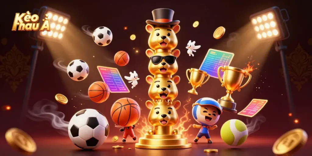Experience Kèo Châu Á with dynamic sports betting elements and vibrant casino accessories.