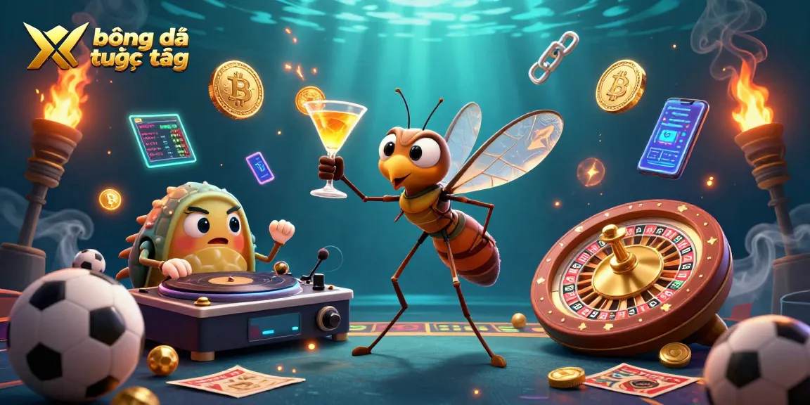 Savor the excitement of xem bóng đá trực tiếp with a unique casino-themed illustration featuring engaging characters and vibrant betting elements.