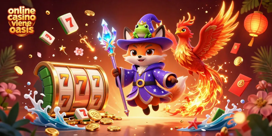 Discover exciting gameplay in an online casino ohne oasis with captivating 3D illustrated characters and vibrant casino elements.