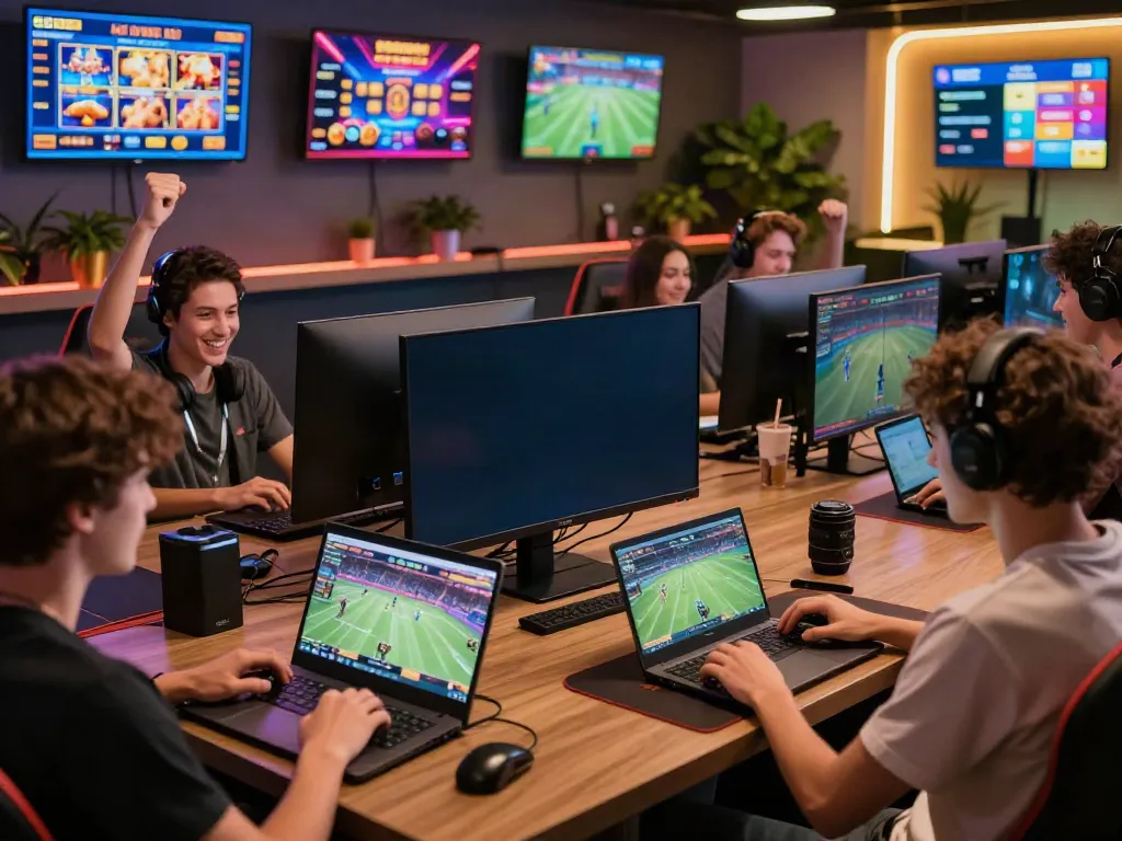 Dynamic gameplay experience on https://gem88.bz/ with diverse players engaged in various online betting activities.