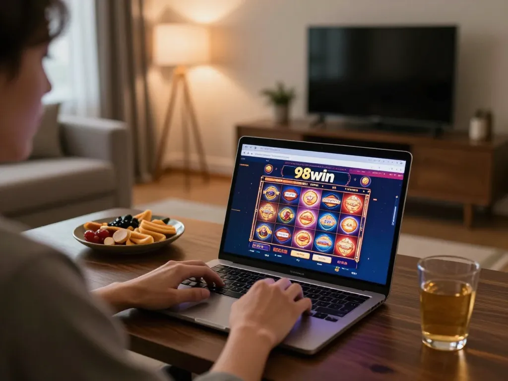 Experience thrilling gameplay at 98win with a dynamic online casino setup featuring vibrant slot machines