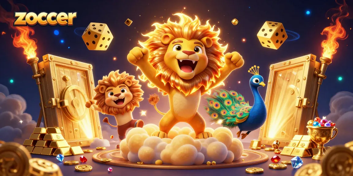 Bet on zoccer with a vibrant casino scene showcasing majestic characters and riches.